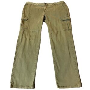 Joe Fresh Cargo Pants Womens Sz 16 Olive Green Straight Leg Grunge